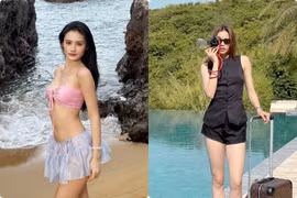 Hot face sao Việt: Ý Nhi khoe đường cong trước sóng biển