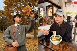 Hot face sao Việt: Hương Giang thưởng thức phở bò sau nhiều ngày xa nhà