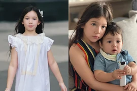 Con gái Hà Anh ngày càng xinh đẹp, cao vượt trội