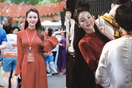 Diễn viên Lương Thu Trang xinh đẹp hút mọi ống kính trong nhiệm vụ A80