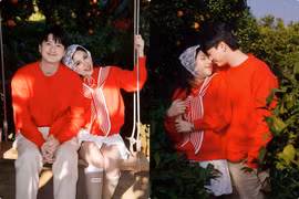 Huỳnh Anh và Bạch Lan Phương khoe ảnh tình tứ ở vườn quýt