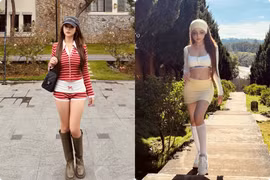 Huyền Baby gây sốt với vòng eo phẳng lì, phong cách sang chảnh ở Đà Lạt