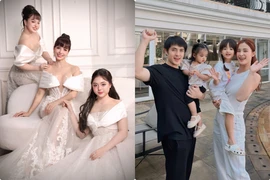 Hot face sao Việt: Thúy Hạnh chụp ảnh dạ hội cùng hai con gái