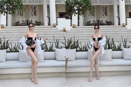Thiều Bảo Trang diện bikini nhỏ xíu, khoe cận body nóng bỏng