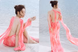 "Phú bà" Lý Nhã Kỳ gợi cảm với đầm xẻ cao, hở trọn tấm lưng