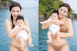 Phương Trinh Jolie diện "2 mảnh", khoe dáng bên con mới sinh