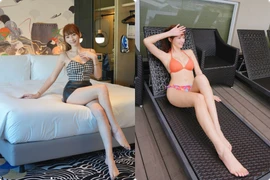 Mỹ nhân lai sở hữu đôi chân 1m08, mặc gì cũng gợi cảm