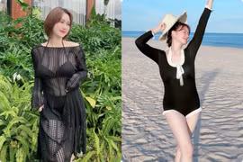 Hương Giang "Mắt to" khoe vóc dáng cực xịn sau sinh