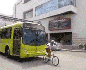 "Đừng đùa" với xe buýt.