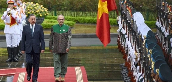 Lễ đón trọng thể Tổng thống Timor Leste thăm cấp Nhà nước tới Việt Nam