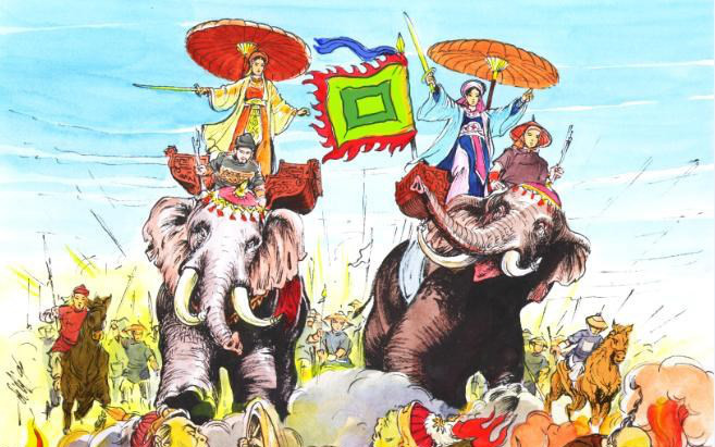 Trưng Trắc và Trưng Nhị là hai chị em sinh đôi, là con gái của Lạc tướng huyện Mê Linh (người đứng đầu bộ lạc huyện Mê Linh, thuộc tỉnh Vĩnh Phúc ngày nay) thuộc dòng dõi Hùng Vương.