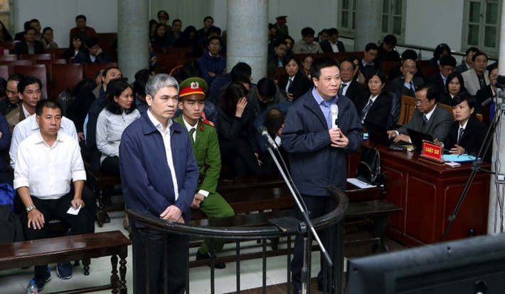 Ông Nguyễn Xuân Sơn - nguyên Phó Tổng Giám đốc Tập đoàn Dầu khí Việt Nam (PVN) - người đã mang án tử trong đại án xảy ra tại Ngân hàng Đại Dương (Oceanbank) cũng bị tuyên phạt 9 năm tù trong vụ án ở PVN, PVC. Nguồn ảnh: TTXVN