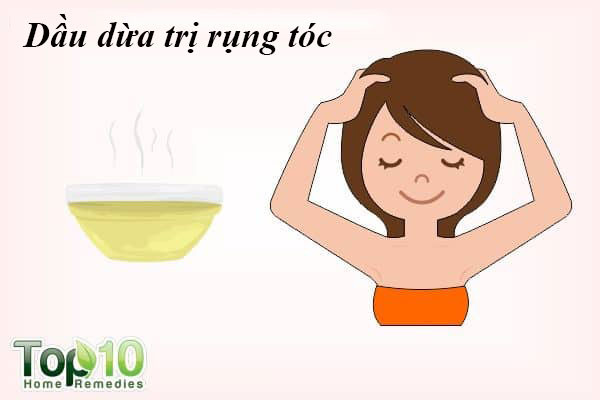 Dừa: Dầu dừa có chứa các axit béo, nó dễ dàng xâm nhập vào các sợi tóc, cung cấp khoáng chất và protein làm giảm rụng tóc. Bạn có thể sử dụng dầu dừa hoặc sữa dừa để ngăn ngừa rụng tóc.