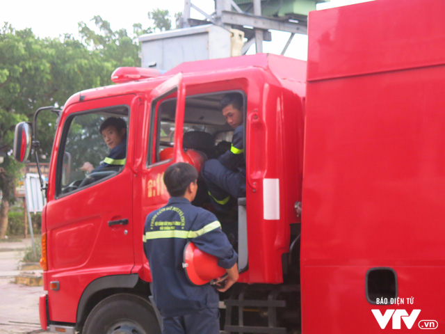 Lực lượng Cảnh sát PCCC túc trực tại khu phố cổ Hội An.