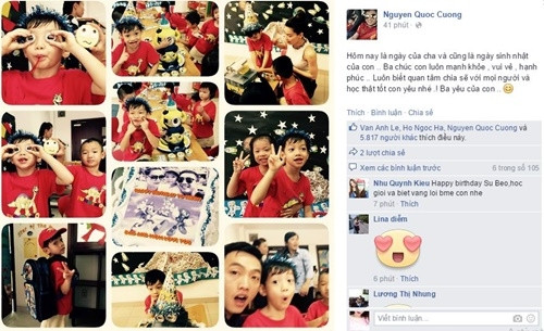 Cùng với đó, Cường Đô la đăng tải những hình ảnh mới nhất trong sinh nhật của Subeo được tổ chức sớm tại lớp học cùng nhiều bạn bè. Sinh nhật giản dị và có những chiếc bánh nhiều hình thù mà Subeo ưa thích.