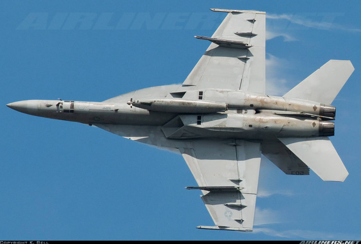 F/A-18 Super Hornet sở hữu kho vũ khí khổng lồ, phù hợp với mọi hoạt động tác chiến. Cụ thể, nó được trang bị một khẩu pháo 6 nòng 20mm ở mũi máy bay cùng 11 giá treo trên cánh và thân cho phép mang 8 tấn tải trọng ngoài. Nó có thể triển khai nhiều loại tên lửa cho đủ mọi nhiệm vụ trên cả ba mặt trận: Tên lửa không đối không AIM-9, AIM-120; tên lửa không đối đất AGM-65, AGM-154 JSOW, AGM-158 JASSM, AGM-84 SLAM-ER; tên lửa chống radar HARM; tên lửa chống hạm AGM-84. Ngoài ra, nó có thể mang nhiều loại bom từ “bom ngu” tới “bom tinh khôn”.