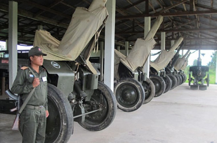 Kho chứa lựu pháo M30 122mm.