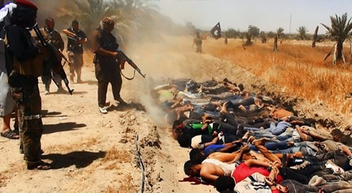 Một vụ hành quyết tập thể các binh sĩ Iraq của IS.