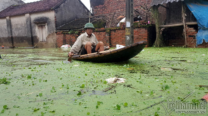 Mọi di chuyển của người dân đều dựa vào những chiếc thuyền nhỏ