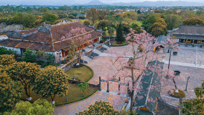 Hoàng thành nằm bên trong kinh thành, có chức năng bảo vệ Tử Cấm Thành cũng như các cung điện quan trọng nhất của triều đình. Hoàng thành và Tử Cấm Thành thường được gọi chung là Đại Nội. Những công trình quan trọng tại Hoàng thành gồm Ngọ Môn, Triệu Tổ Miếu, Thế Tổ Miếu, cung Diên Thọ, Hiển Lâm Các... Mùa hoa ngô đồng tại đây cuốn hút bao lữ khách. Ảnh: Kuzumi Truong.