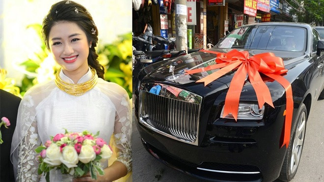 Lễ cưới của Hoa hậu bản sắc Việt Thu Ngân không chỉ thu hút bởi sự hoành tráng, xa hoa mà còn bởi món quà mà vị hôn phu dành tặng cho vợ Hoa hậu. Chiếc xe có giá trị 1 triệu USD dành tặng Thu Ngân đã khiến cho cư dân mạng vô cùng phấn khích vì độ chịu chơi từ một trong những đại gia Việt dành tặng Hoa hậu làm của hồi môn
