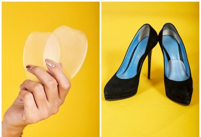 5. Dùng miếng lót giày bằng silicone: Có 2 loại lót được bán ở trong các cửa hàng: lót dài bằng đôi giày để bảo vệ toàn bộ đế hoặc một nửa đặt phía dưới ngón chân hoặc gót chân. Chúng có thể giúp giảm ma sát, hạn chế phồng rộp da và hữu ích cho đôi giày rộng.