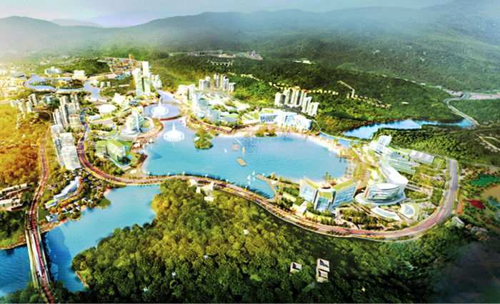 Đề án xây dựng đặc khu kinh tế Vân Đồn được tỉnh Quảng Ninh được chuẩn bị từ năm 2012 với nhiều hội nghị, hội thảo lấy ý kiến các chuyên gia, nhà quản lý, nhà khoa học đối với đề án. Ảnh: phối cảnh tổng thể Khu dịch vụ du lịch phức hợp cao cấp Vân Đồn. Ảnh: Báo Quảng Ninh.