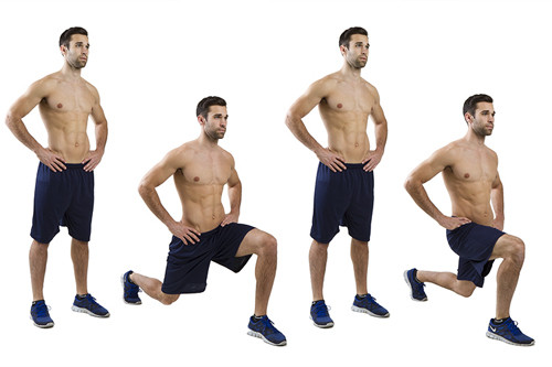 Bài tập lunges. Bài tập bước gập gối (lunges) được biết đến là một trong các động tác fitness cơ bản. Đây là bài tập được cho là hiệu quả nhất để tạo đường nét cho vòng 3 siêu đẹp.