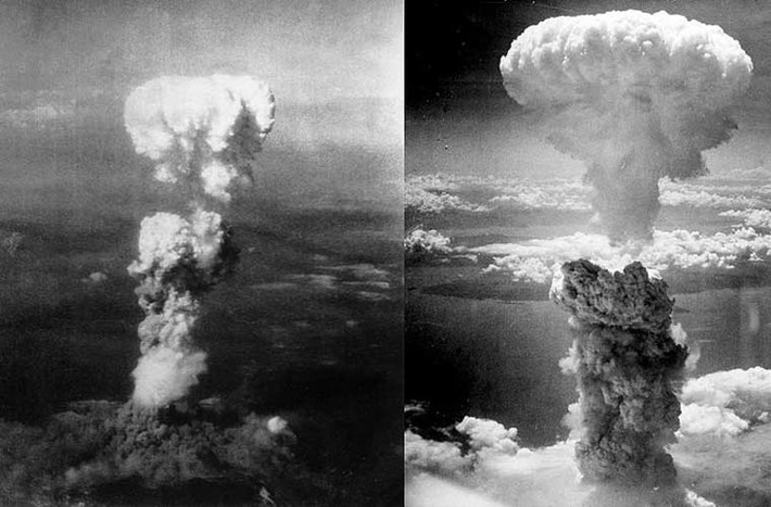 Lúc 8h15 phút giờ Hiroshima, chiếc B-29 "Enola Gay" thả quả bom nguyên tử "Little Boy" trên bầu trời trung tâm thành phố Hiroshima. Quả bom nổ cách mặt đất khoảng 600m với đương lượng nổ 13 kiloton ngay lập tức giết chết ít nhất 90.000 người.