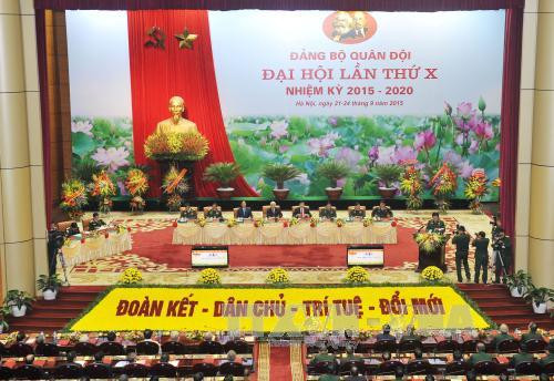 Một trong những sự kiện quốc phòng Việt Nam nổi bật nhất, đáng chú ý nhất năm 2015 là việc quân đội ta tổ chức thành công Đại hội đại biểu Đảng bộ Quân đội lần thứ X (diễn ra từ ngày 22-24/9/2015). Trong các ngày làm việc, Đại hội đã thảo luận sôi nổi, thẳng thắn, dân chủ và nhất trí thông qua các văn kiện của Trung ương trình Đại hội Đảng toàn quốc lần thứ XII của Đảng và Báo cáo Chính trị, Báo cáo kiểm điểm của Quân ủy Trung ương trình Đại hội; lựa chọn, bầu Đoàn đại biểu gồm 43 đồng chí (40 đồng chí chính thức, 3 đồng chí dự khuyết) cùng 21 đồng chí đại biểu đương nhiên thay mặt cho Đảng bộ Quân đội đi dự Đại hội đại biểu toàn quốc lần thứ XII của Đảng. Đại hội đã thông qua Nghị quyết lãnh đạo thực hiện nhiệm vụ quân sự, quốc phòng và xây dựng Đảng bộ Quân đội nhiệm kỳ 2015-2020.
