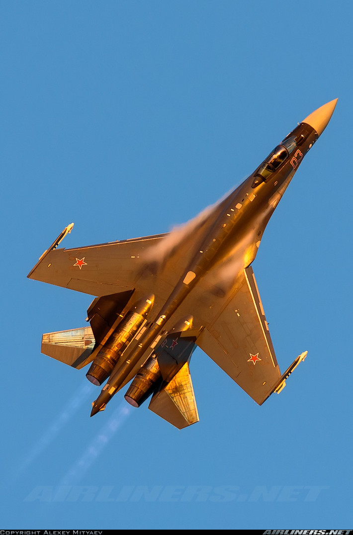 Su-35S trang bị hệ thống tìm kiếm và theo dõi hồng ngoại (IRST) OLS-35 có thể theo dõi 4 tín hiệu hồng ngoại với các bước sóng ngắn khác nhau, khoảng cách dò tìm tối đa là 90 km (phần đuôi mục tiêu) và 50 km (phía trước mục tiêu). Hệ thống này cho phép Su-35 âm thầm tấn công mà không cần bật radar, đem lại yếu tố bất ngờ với đối phương.