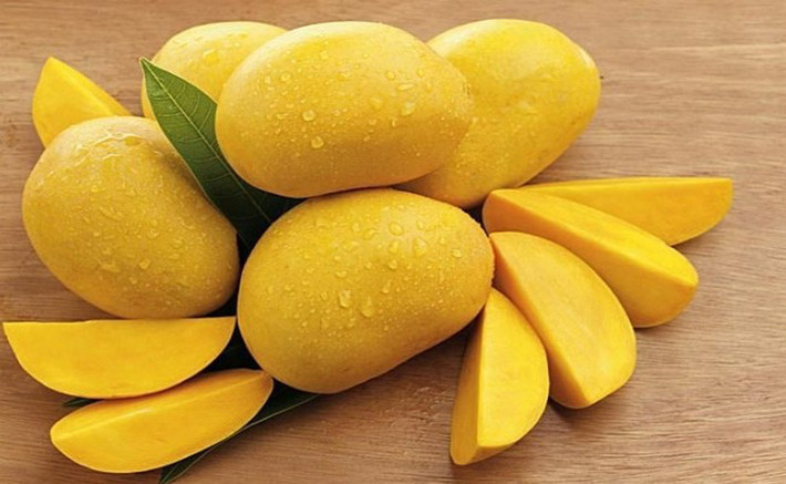 Quả xoài Xoài là vua của các loại trái cây. Xoài có chứa vitamin B và C, canxi, kali, kẽm, folate và protein cần thiết cho cơ thể.