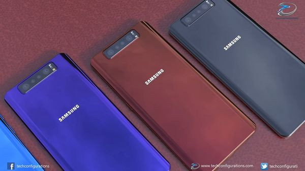 Ở mặt lưng, flagship cao cấp của Samsung được trang bị cụm 4 camera sắp xếp theo chiều ngang, chạm đỉnh thay vì được đặt dọc giữa thân như các thiết bị hiện tại của Samsung.