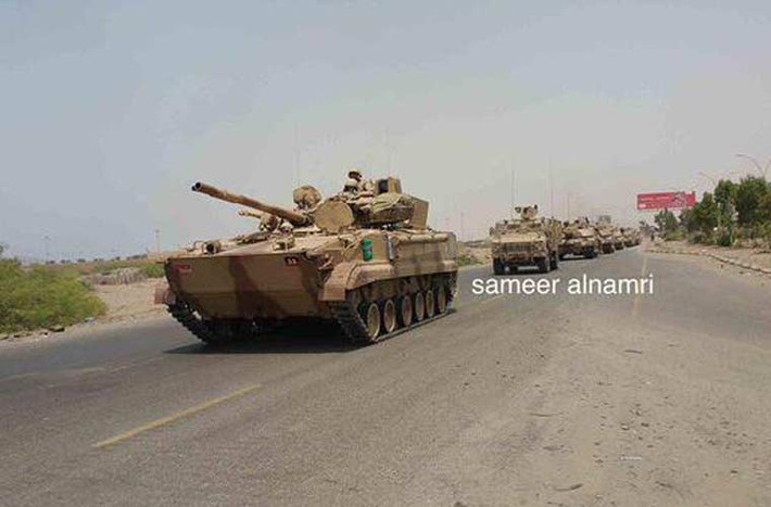 Ngoài tăng Leclerc, UAE còn điều hàng loạt xe chiến đấu bộ binh mạnh nhất nước này BMP-3 tham gia cuộc chiến chống phiến quân Hồi giáo Houthi.