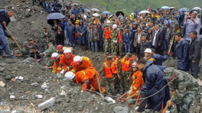 Mưa kéo dài khiến đất khu vực này bị sũng nước. Ảnh: China Daily.