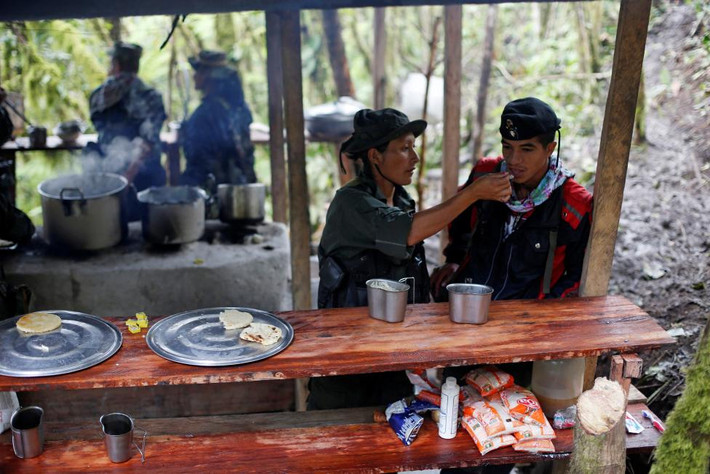 Chỉ có điều công cuộc tái hội nhập 7.000 chiến binh của FARC, trong đó có những người chỉ biết cầm súng mấy chục năm qua, không phải là điều dễ dàng. Ảnh REUTERS