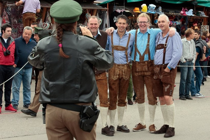 Để đảm bảo an ninh cho Lễ hội bia Oktoberfest Munich, lực lượng cảnh sát thành phố phải túc trực suốt ngày đêm.