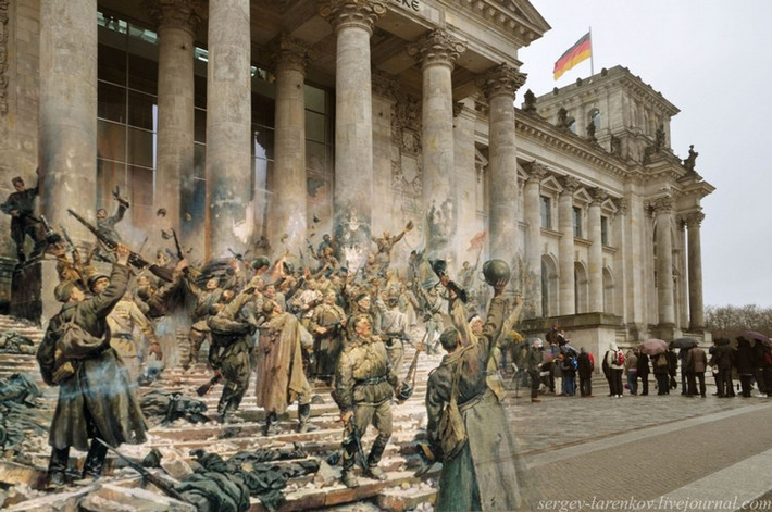 Berlin thất thủ ngày 2/5/1945 và phát xít Đức xã bị đánh bại hoàn toàn và đã đầu hàng vô điều kiện vào ngày 9/5/1945, chấm dứt Thế chiến II trên chiến trường Châu Âu.