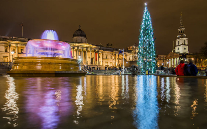 Cây thông Noel trên Quảng trường Trafalgar ở thủ đô London (Anh) này là do nhân dân thủ đô Oslo (Na Uy) trao tặng.