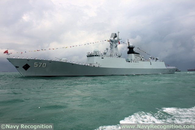 Tàu hộ vệ tên lửa Type 054A mang tên Huangshan (570) của Hải quân Trung Quốc. Nguồn ảnh: Navy Recognition