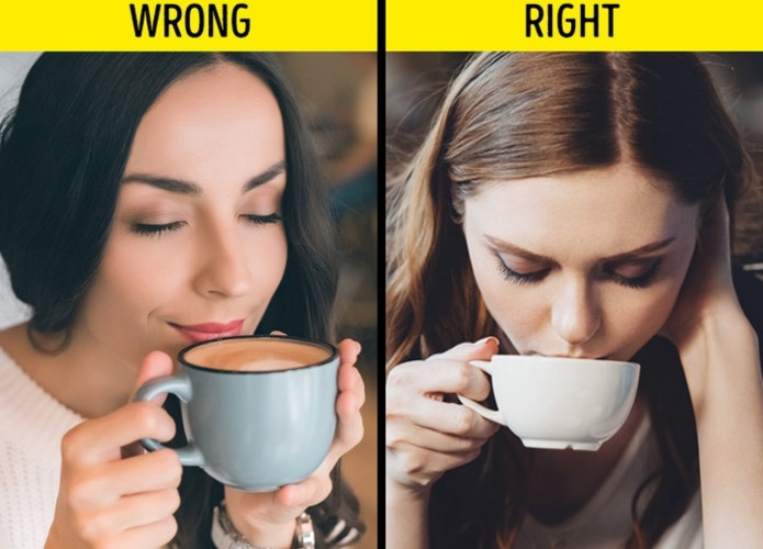 Nhâm nhi trà hay cafe khi làm việc là thói quen của rất nhiều người làm văn phòng. Song thói quen này lại góp phần phá hủy men răng, vì vậy tốt nhất là hãy uống càng nhanh càng tốt.