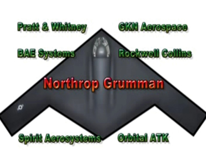 Quân đội Mỹ cũng đã lựa chọn 6 công ty hàng không phối hợp với Northrop Grumman để phát triển dự án này bao gồm: Pratt&Whitney, BAE Systems, Spirit Aerosystem, GKN Aerospace, Rockwell Collins và Orbital ATK.
