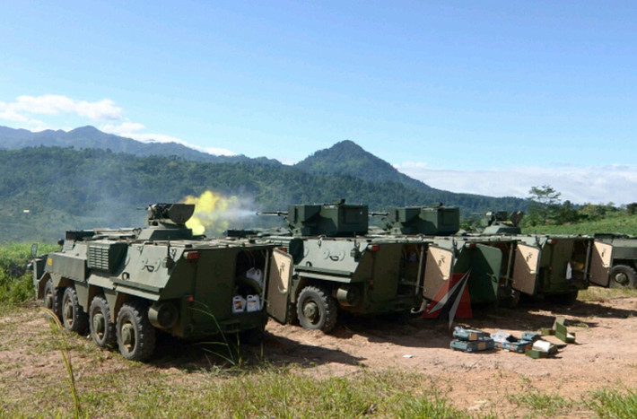Mới đây, Thủy quân Lục chiến Indonesia đã tiến hành thử nghiệm lô xe thiết giáp chở quân BTR-4M mà Ukraine mới bàn giao cho quân đội nước này. Các cuộc thử nghiệm được tiến hành dồn dập vào cuối tháng 1 vừa qua được đánh giá là thành công mỹ mãn. Nguồn ảnh: Ukroboronprom