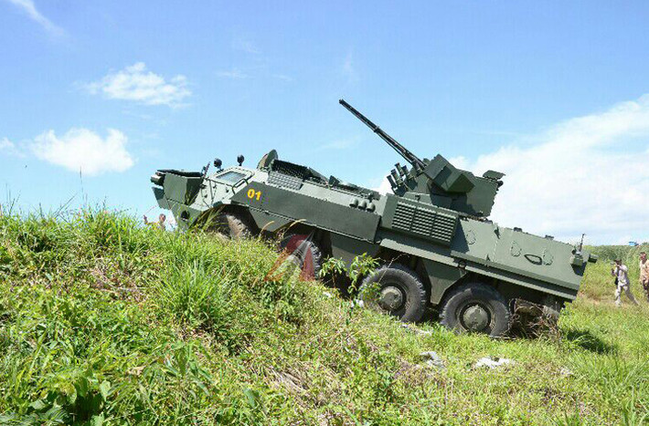 BTR-4M là phiên bản xuất khẩu của dòng xe thiết giáp BTR-4 Bucephalus do Cục thiết kế Kharkiv Morozov (KMDB) phát triển bằng nguồn vốn riêng. Nguyên mẫu xuất hiện lần đầu trong triển lãm Aviasvit năm 2006. Nguồn ảnh: Ukroboronprom