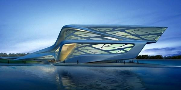Trung tâm nghệ thuật biểu diễn Abu Dhabi (Các tiểu vương quốc Ả Rập Thống nhất). Trung tâm nghệ thuật biểu diễn này được cho là lấy cảm hứng từ tự nhiên. Được thiết kế vào năm 2007, đây là ước mơ của các kiến trúc sư công ty Zaha Hadid, với mục đích trở thành trung tâm của khu Văn hoá Saadiyat.