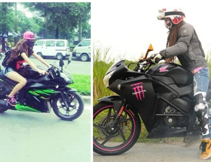 Thiếu nữ Việt rộ “mốt” cưỡi mô tô khủng dạo phố