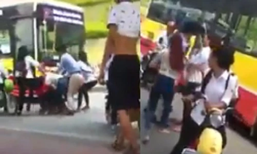 Phẫn nộ nữ sinh bị đánh hội đồng giữa phố