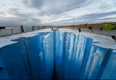 Ngất ngây trước hình ảnh sống động của tranh 3D đường phố