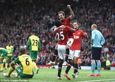 Man Utd đè bẹp Norwich với tỷ số 4:0