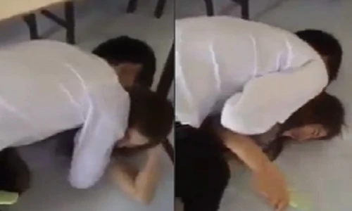 Phản cảm nam sinh ghẹo bạn gái trong lớp